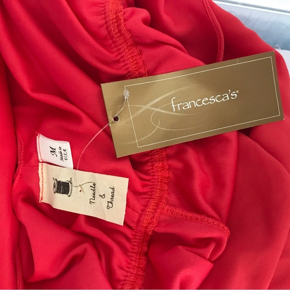 Needle & Thread by Francesca’s Lined Coral Dress Medium NWT - Picture 7 of 8